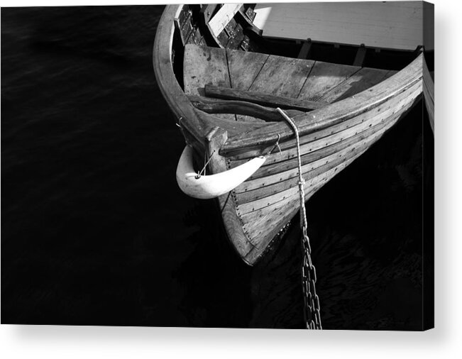 Black Acrylic Print featuring the photograph Row Me To Shore by Marcus Karlsson Sall