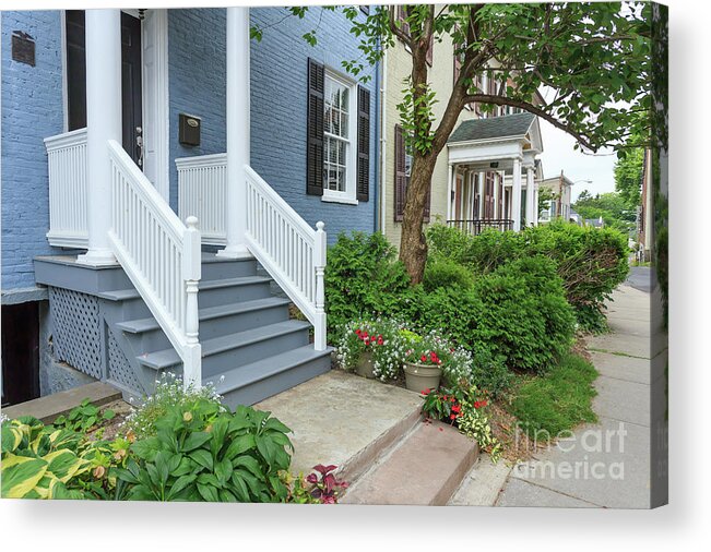 Finger Lakes Acrylic Print featuring the photograph Row of Historic Row Houses by Edward Fielding