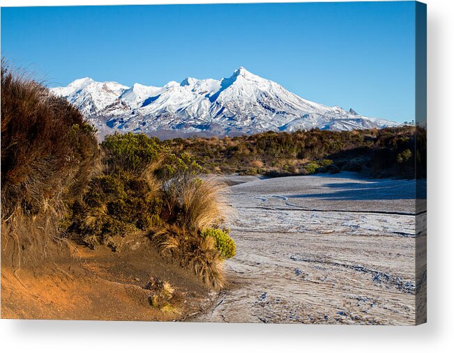 Mount Acrylic Print featuring the photograph Ruapehu Morning by Nicholas Blackwell