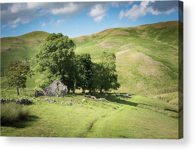Borders Acrylic Print featuring the photograph Ruined homestead by Gary Eason