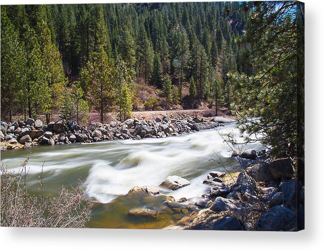 River Acrylic Print featuring the photograph Rushing River by Dart Humeston
