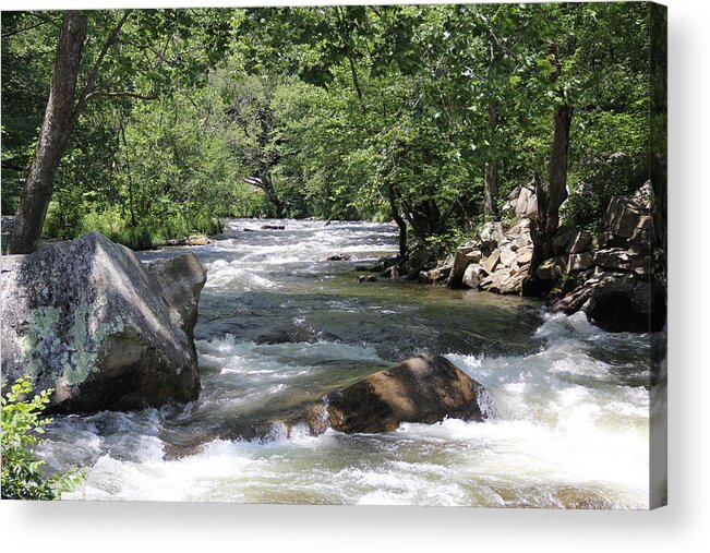 Stream Acrylic Print featuring the photograph Rushing Waters by Allen Nice-Webb