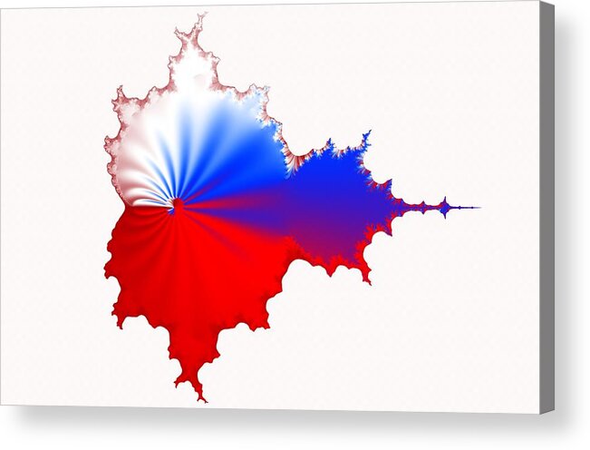 Russia Acrylic Print featuring the digital art Russian Fractal Curve by Inna Arbo