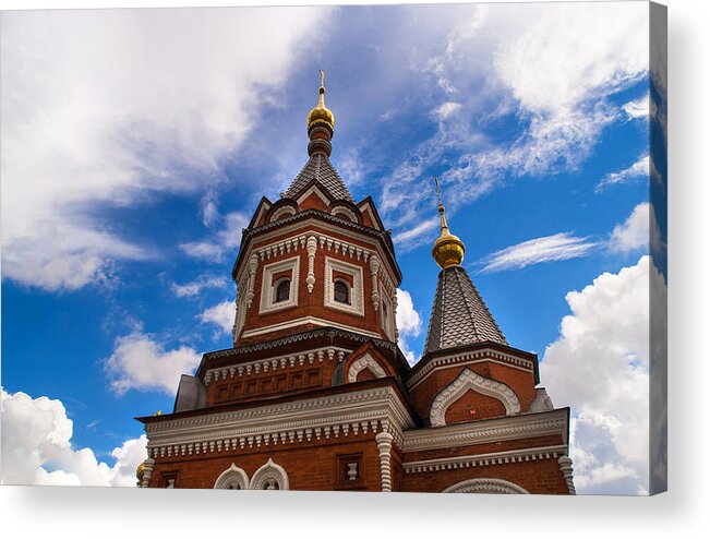 Yaroslavl Acrylic Print featuring the photograph Russian Orthodox Church by Jenny Rainbow
