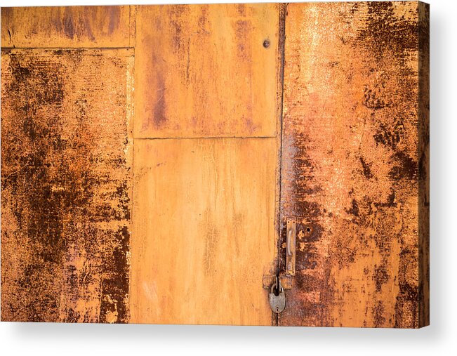 Abstract Acrylic Print featuring the photograph Rust on Metal Texture by John Williams