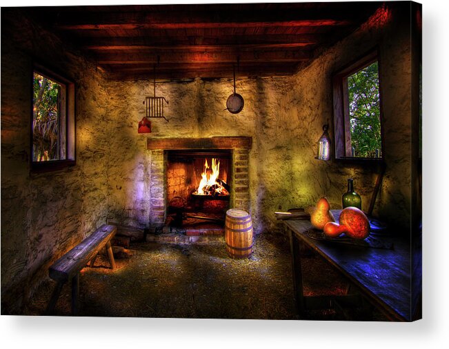 Wormsloe Acrylic Print featuring the photograph Rustic Country Cabin by Mark Andrew Thomas