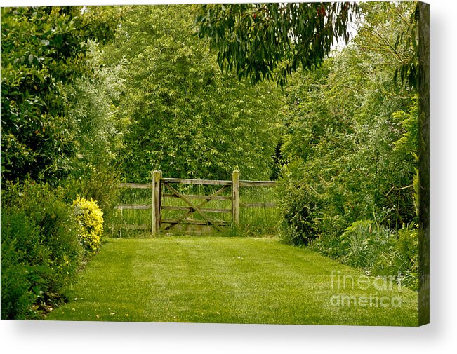 Rustic Gates Acrylic Print featuring the photograph Rustic Gates by Elena Perelman