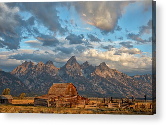 Clouds Acrylic Print featuring the photograph Rustic Wyoming by Darren White