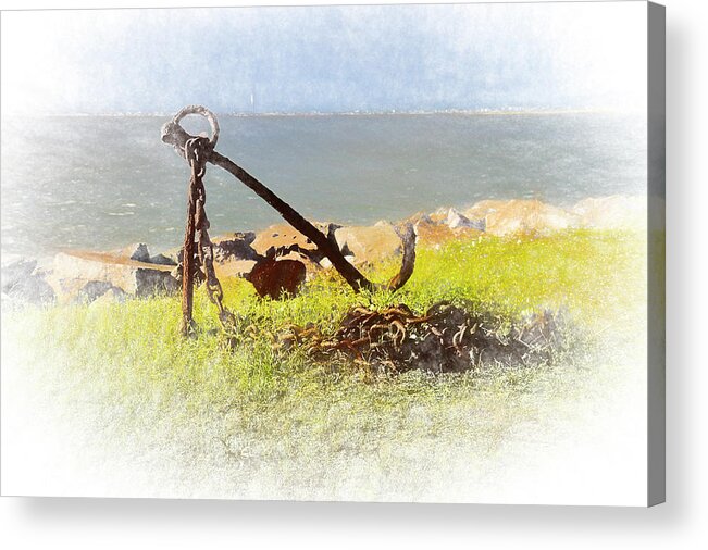 Anchor Acrylic Print featuring the photograph Rusty Anchor by Bill Barber