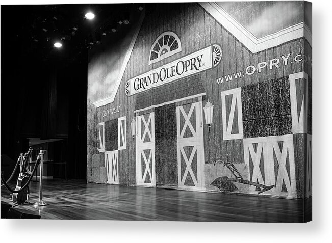 Nashville Acrylic Print featuring the photograph Ryman Opry Stage by Glenn DiPaola