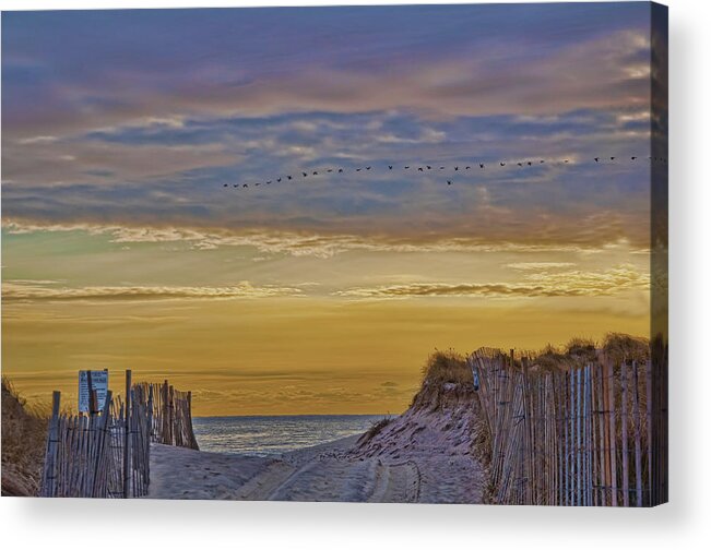 Beach Acrylic Print featuring the photograph Sagg Main Beach In Winter by Cathy Kovarik