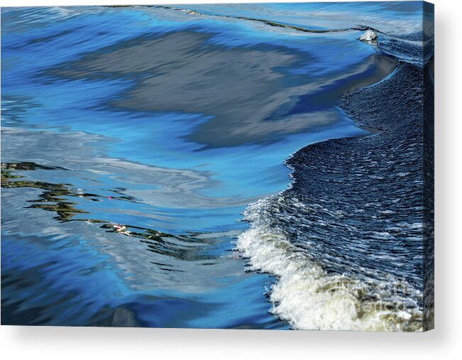 Harbor Acrylic Print featuring the photograph Saguenay Wakes by Doug Sturgess