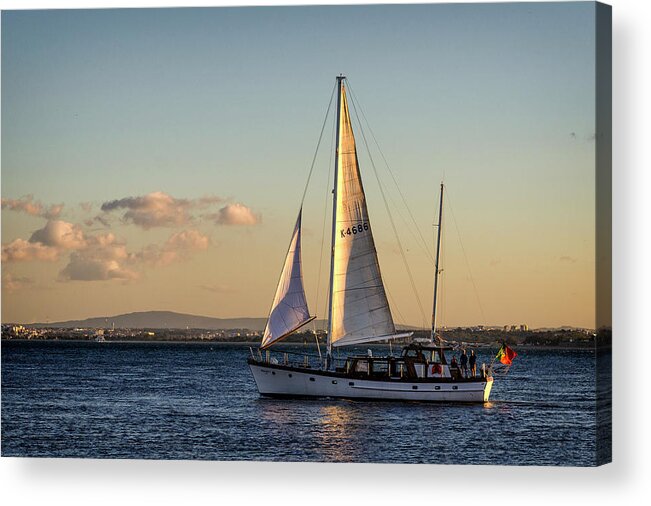 Lisbon Acrylic Print featuring the photograph Sail Away from Lisbon by Pablo Lopez
