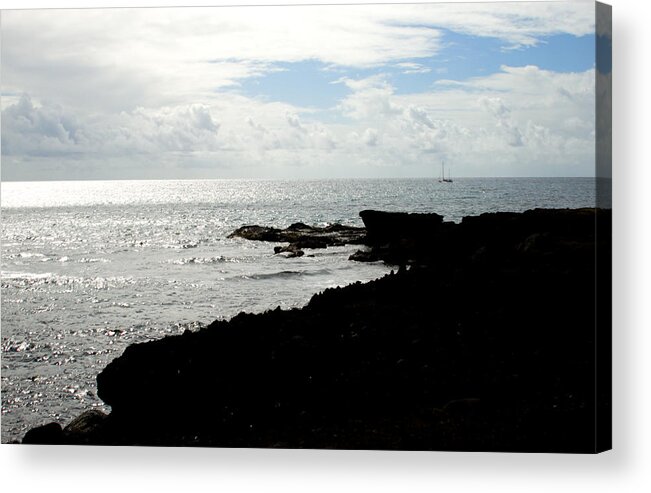 Sailboat Acrylic Print featuring the photograph Sailboat at Point by Jean Macaluso