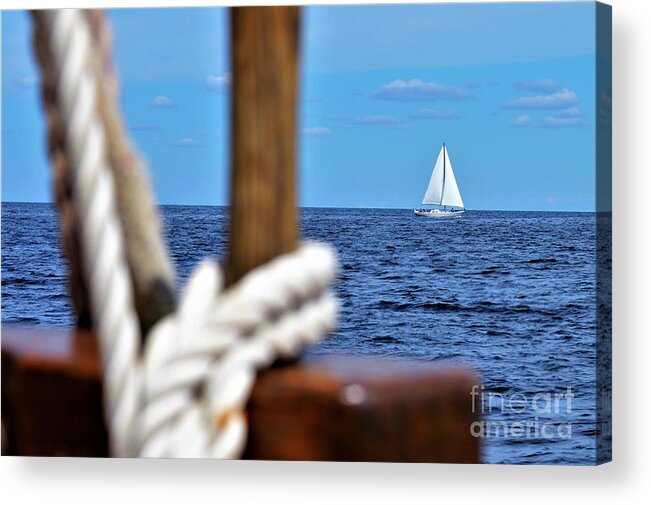 Sailboat Acrylic Print featuring the photograph Sailboat Neighbor by Brigitte Emme
