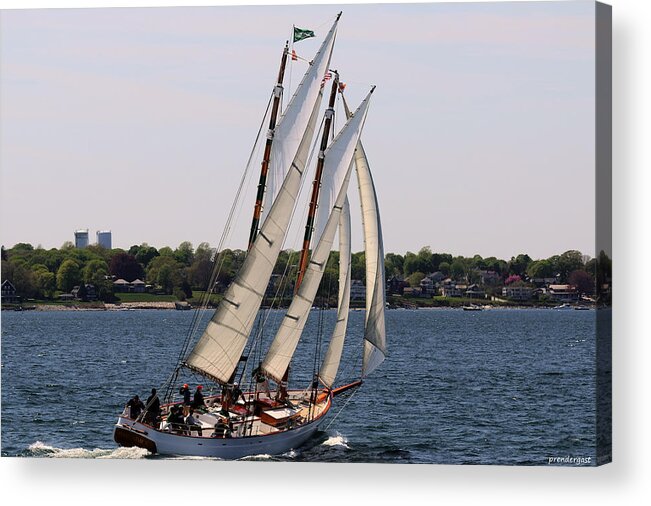 Sailboat Acrylic Print featuring the photograph Sailing Newport by Tom Prendergast