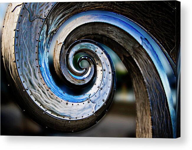 Junk Acrylic Print featuring the photograph Salmon Waves 2 by Pelo Blanco Photo