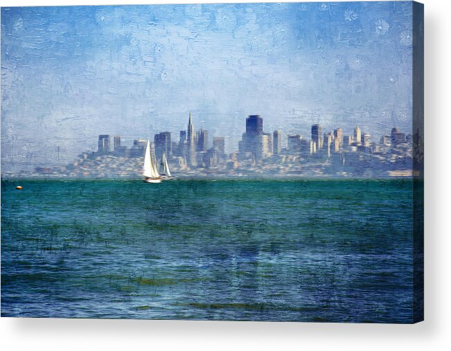 Impressionistic Acrylic Print featuring the photograph San Francisco Bay by Serena King