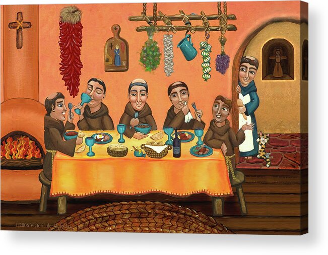 San Pascual Acrylic Print featuring the painting San Pascuals Table 2 by Victoria De Almeida