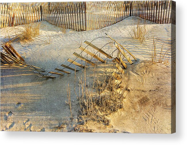 Beach Acrylic Print featuring the photograph Sand Designs by Cathy Kovarik