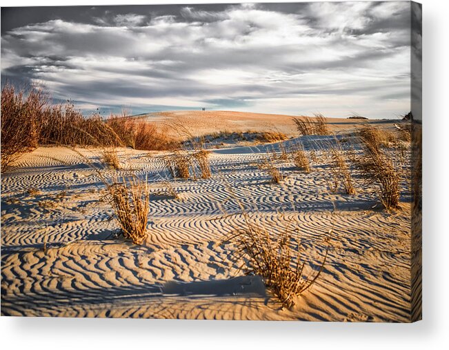 Landscapes Acrylic Print featuring the photograph Sand Dune Wind Carvings by Donald Brown