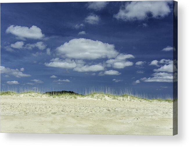 Sea Acrylic Print featuring the photograph Sand Grass and Sky by WAZgriffin Digital