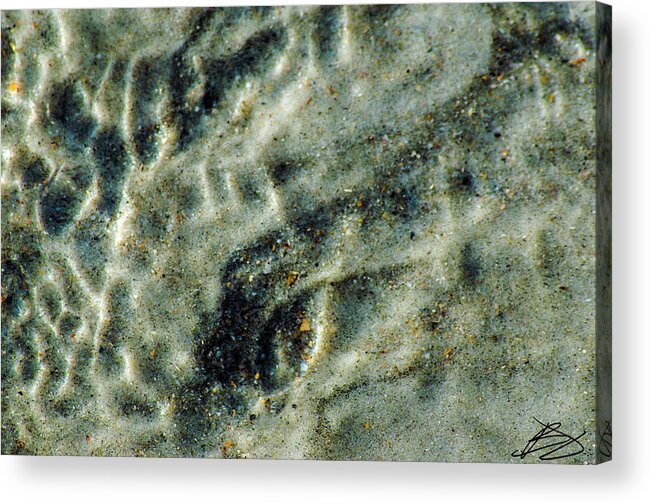 Digital Photograph Acrylic Print featuring the photograph Sand Pattern #3 by Bradley Dever