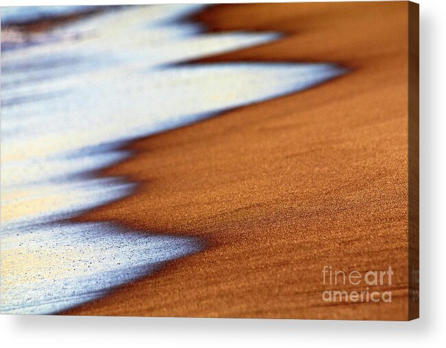 Water Acrylic Print featuring the photograph Sand and waves by Tony Cordoza