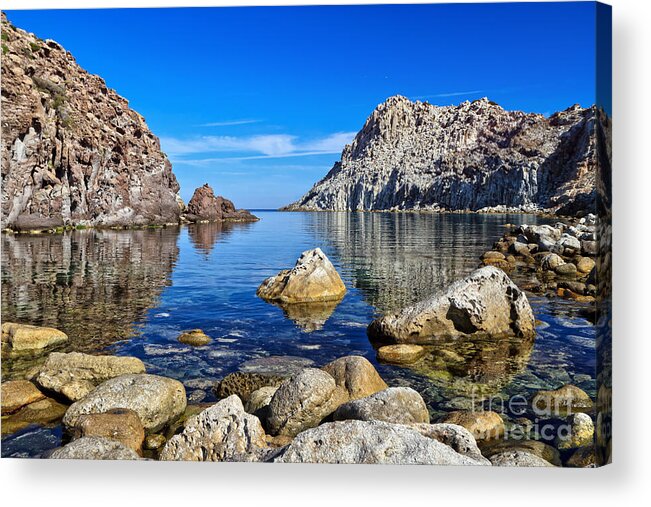Sardinia Acrylic Print featuring the photograph Sardinia - Calafico bay by Antonio Scarpi