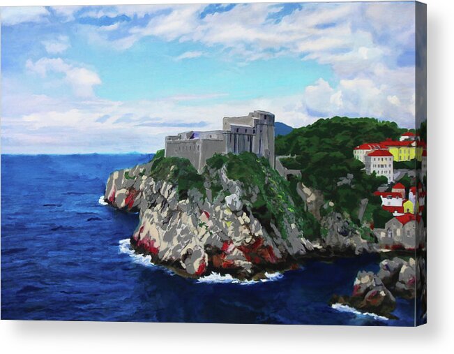 Game Of Thrones Acrylic Print featuring the painting Game of Thrones Fort St Lawrence by Deborah Boyd