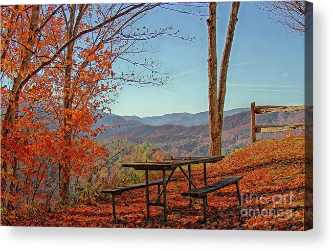 Smokey Mountains Acrylic Print featuring the photograph Scenic View by Geraldine DeBoer