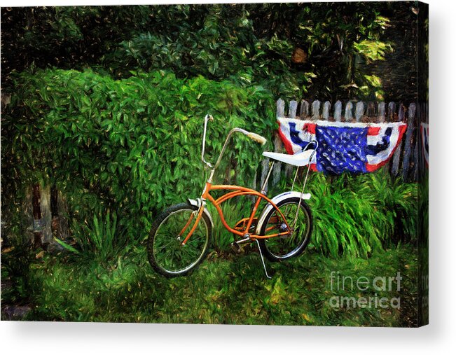 Deluxe Acrylic Print featuring the photograph Schwinn Deluxe Stingray 65 by Craig J Satterlee