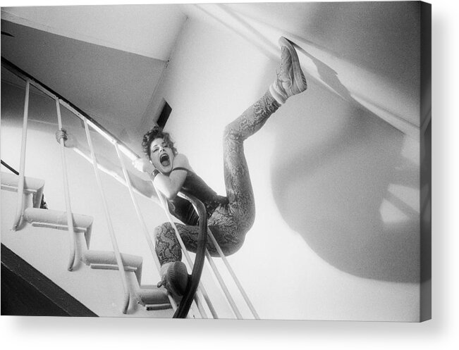 Photography Acrylic Print featuring the photograph Screaming in the stairs by Philippe Taka
