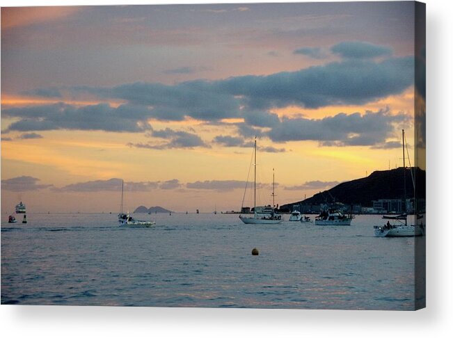 San Diego Acrylic Print featuring the photograph SD Sunset 6 by Phyllis Spoor