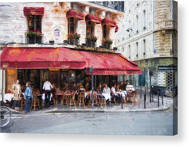 Restaurant Acrylic Print featuring the photograph Le Saint Germain by John Rivera