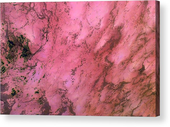 Sea Acrylic Print featuring the photograph Sea Foam In Pink by J R Yates