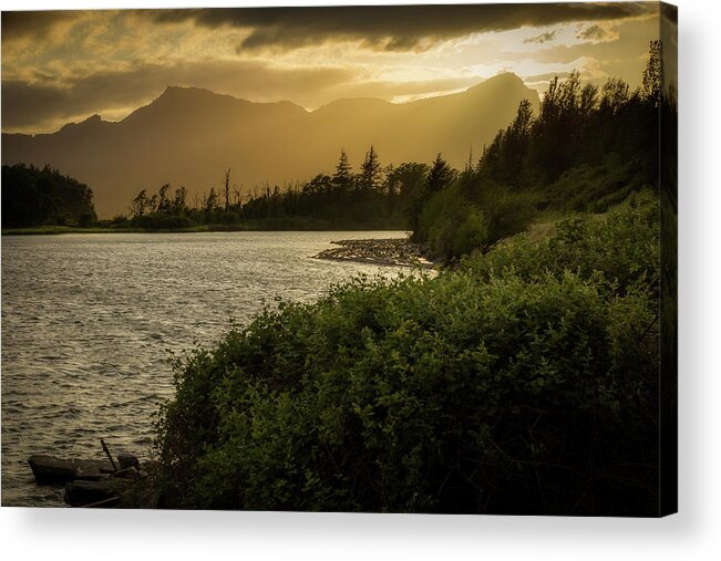 Landscape Acrylic Print featuring the photograph Sepia Sunset by Jon Ares