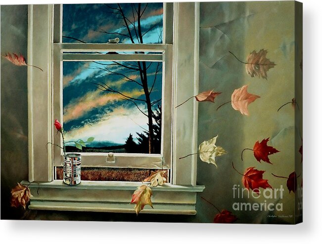 Autumn Acrylic Print featuring the painting September Breeze by Christopher Shellhammer