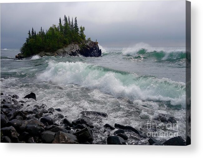 Lake Superior Acrylic Print featuring the photograph September Storm by Sandra Updyke