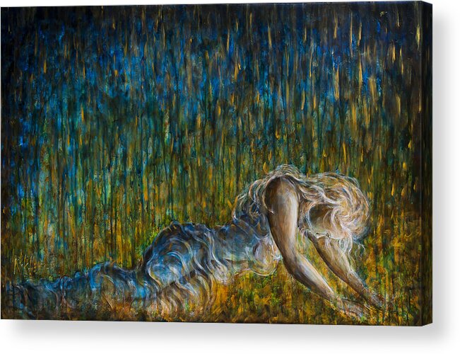 Set Fire To The Rain Acrylic Print featuring the painting Set Fire To The Rain by Nik Helbig
