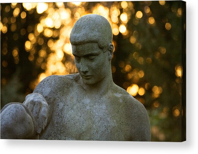 Cemetery Acrylic Print featuring the photograph Setting Sun by Marc Huebner