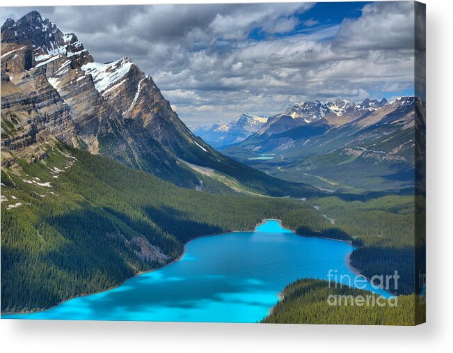 Peyto Lake Acrylic Print featuring the photograph Shadow Shades Of Peyto by Adam Jewell
