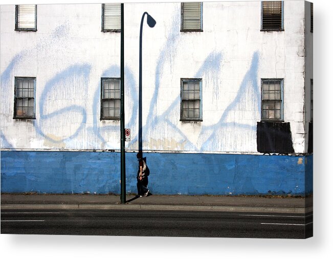 Blue Acrylic Print featuring the photograph Shadowman Got The Blues by Kreddible Trout