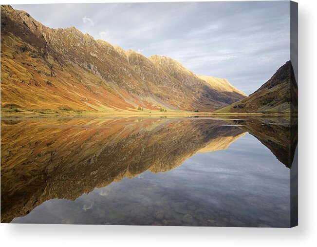 Loch Achtrocitan Acrylic Print featuring the photograph Shadows, Light and Reflections on Loch Achtrocitan by Stephen Taylor