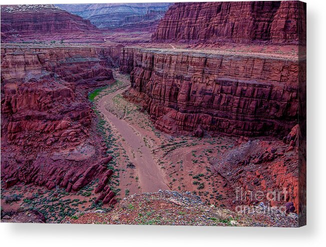 Utah Acrylic Print featuring the photograph Shafer Canyon at Sunset - Moab - Utah by Gary Whitton