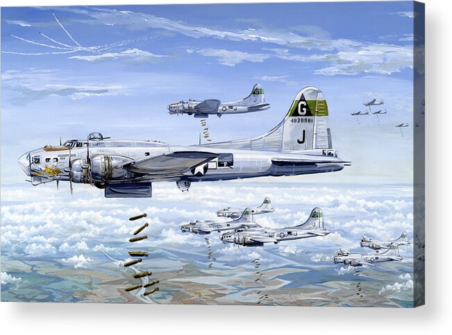 B-17 Acrylic Print featuring the painting She's A Honey 1 by Charles Taylor