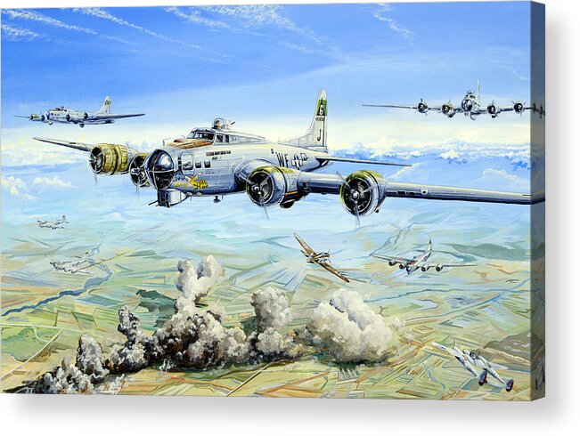 B-17 Acrylic Print featuring the painting She's A Honey 2 by Charles Taylor