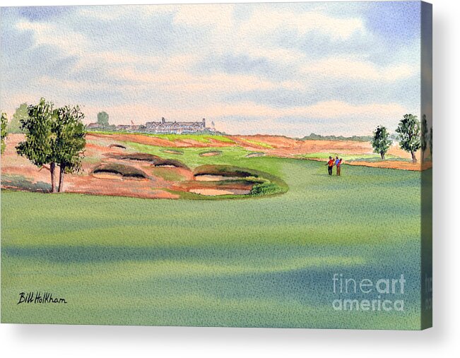 Shinnecock Hills Golf Course Acrylic Print featuring the painting Shinnecock Hills Golf Course by Bill Holkham