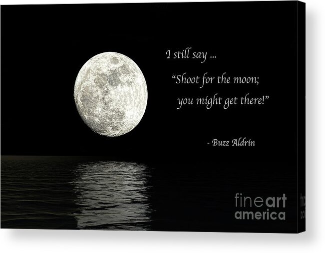 Apollo Acrylic Print featuring the digital art Shoot For The Moon by Sharon McConnell