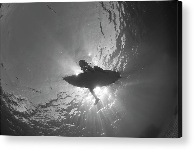Surfer Acrylic Print featuring the photograph Silhouetted by John Coffey